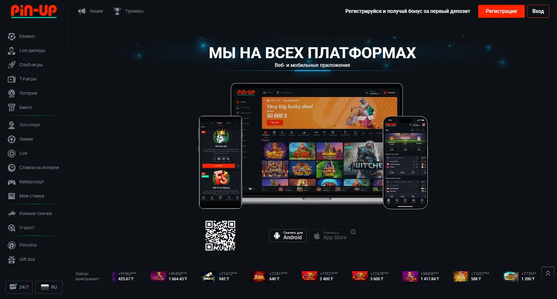 Авторизация в мобильном приложении Pin Up